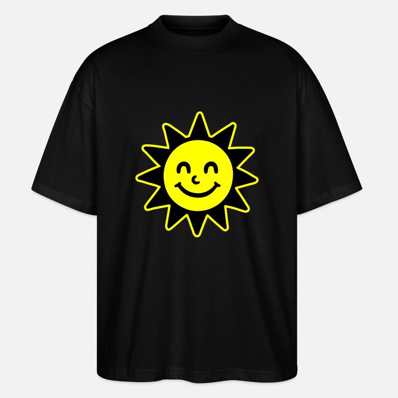 Sonne Comic Sommer - Stanley/Stella Oversized Unisex Bio T-Shirt Blaster 2.0 - Schwarz