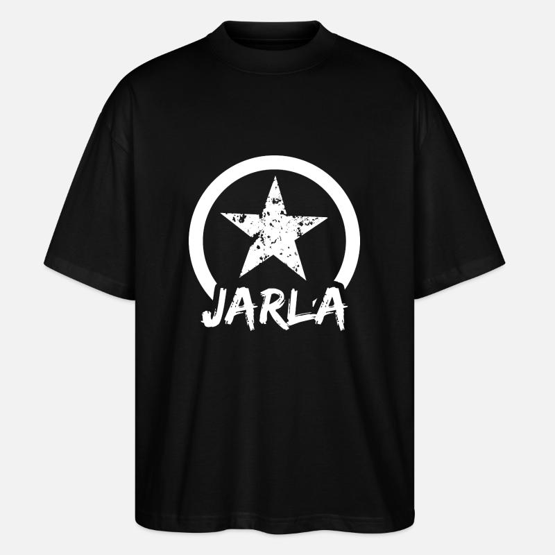 First name Jarla - Stanley/Stella Oversized Unisex Organic T-shirt Blaster 2.0 - black