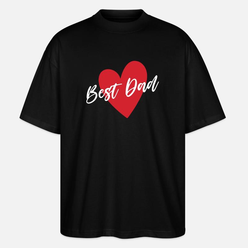 Meilleur papa - T-shirt bio Blaster 2.0 coupe oversize Stanley/Stella Unisexe - noir