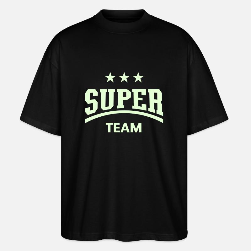 Super Team - Stanley/Stella Oversized Unisex Bio T-Shirt Blaster 2.0 - Schwarz