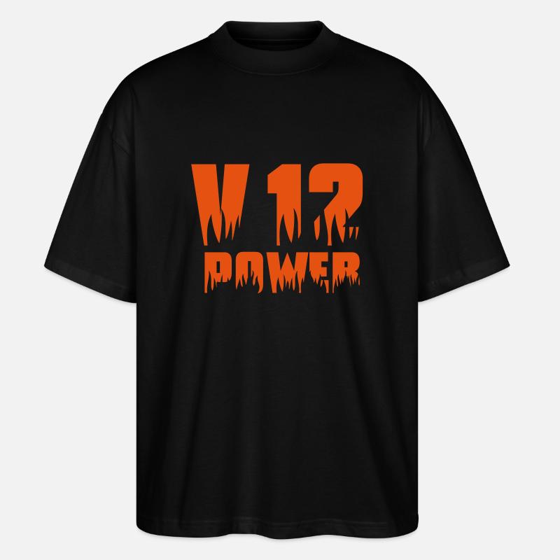 V12 POWER - Stanley/Stella Oversized Unisex Bio T-Shirt Blaster 2.0 - Schwarz