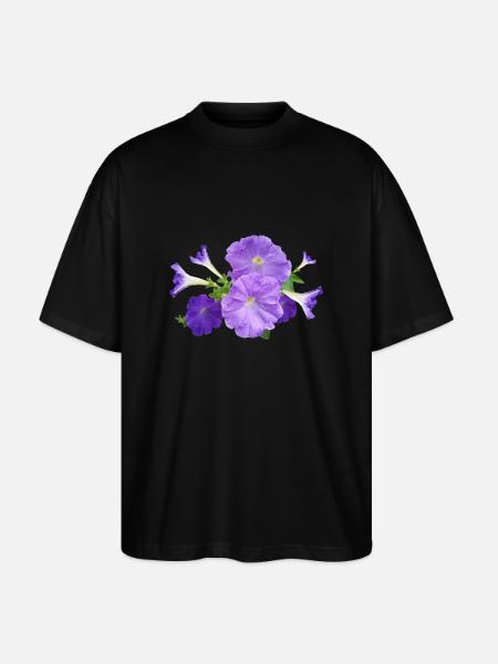 petunia petunia kwiaty kwiaty ogrodowe - Ekologiczne Koszulka Oversize Unisex Stanley/Stella Blaster 2.0 - czarny