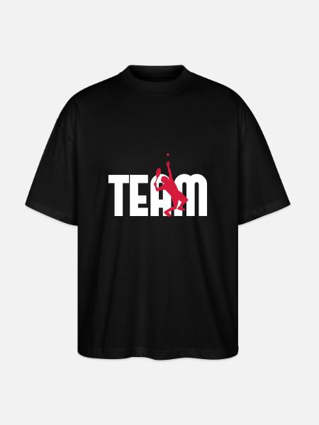 Team Tennis - Stanley/Stella Oversized Unisex Organic T-shirt Blaster 2.0 - black