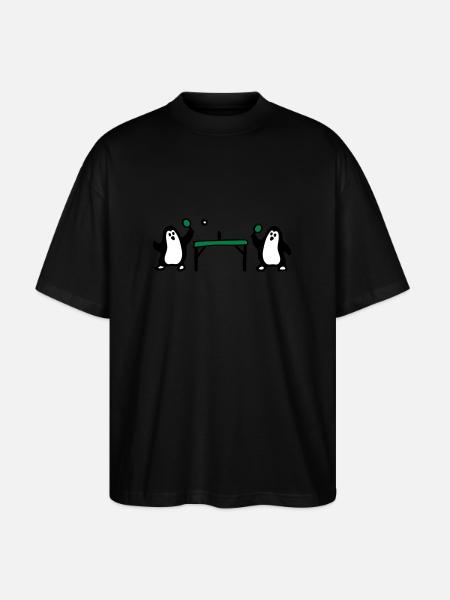 Penguin Table Tennis 3 - Stanley/Stella Oversized Unisex Organic T-shirt Blaster 2.0 - black