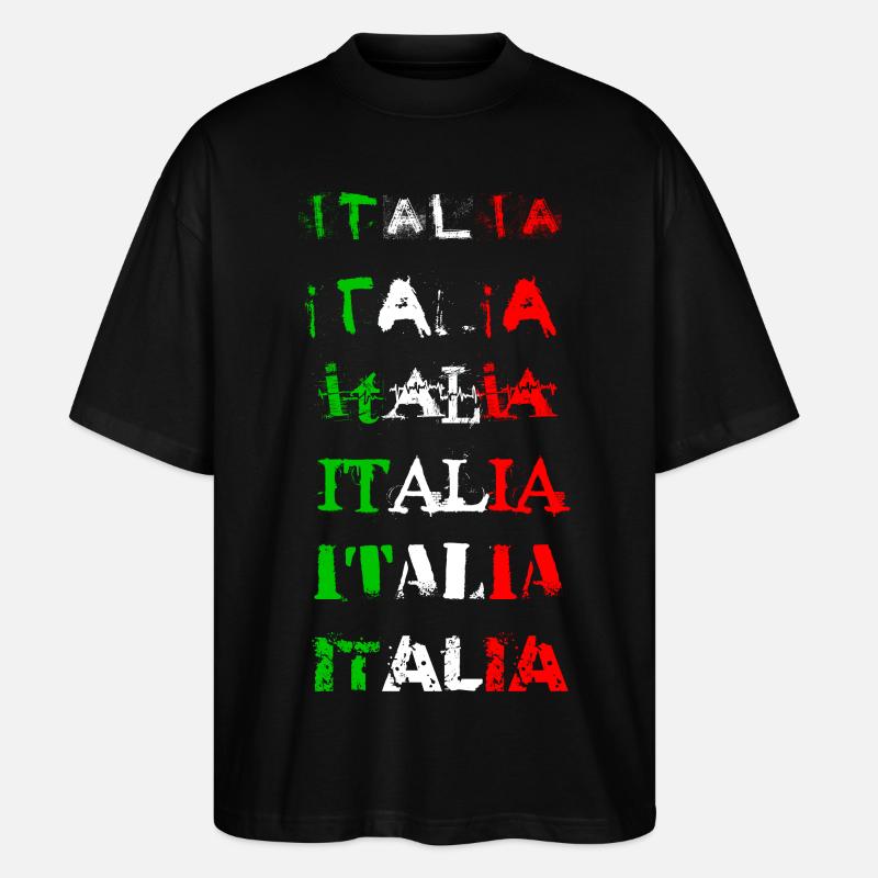 italia - Stanley/Stella Oversized Unisex Bio T-Shirt Blaster 2.0 - Schwarz