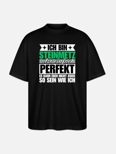 Perfekter Steinmetz - Stanley/Stella Oversized Unisex Bio T-Shirt Blaster 2.0 - Schwarz