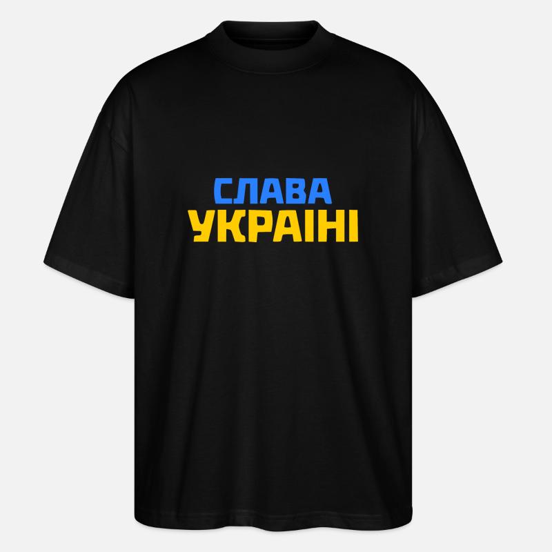 Slava ukraini - Stanley/Stella Oversized Unisex Bio T-Shirt Blaster 2.0 - Schwarz