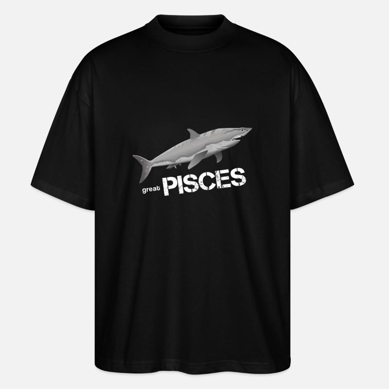 Fische Sternzeichen Fische Pisces - Stanley/Stella Oversized Unisex Bio T-Shirt Blaster 2.0 - Schwarz