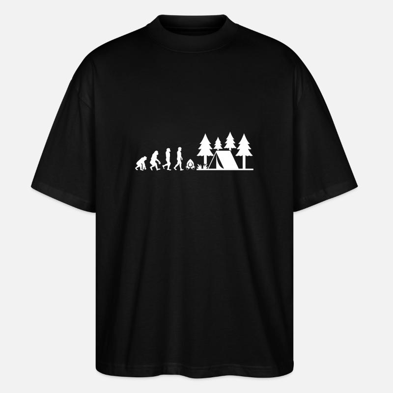 EVOLUTION OF CAMPING - Stanley/Stella Oversized Unisex Organic T-shirt Blaster 2.0 - black