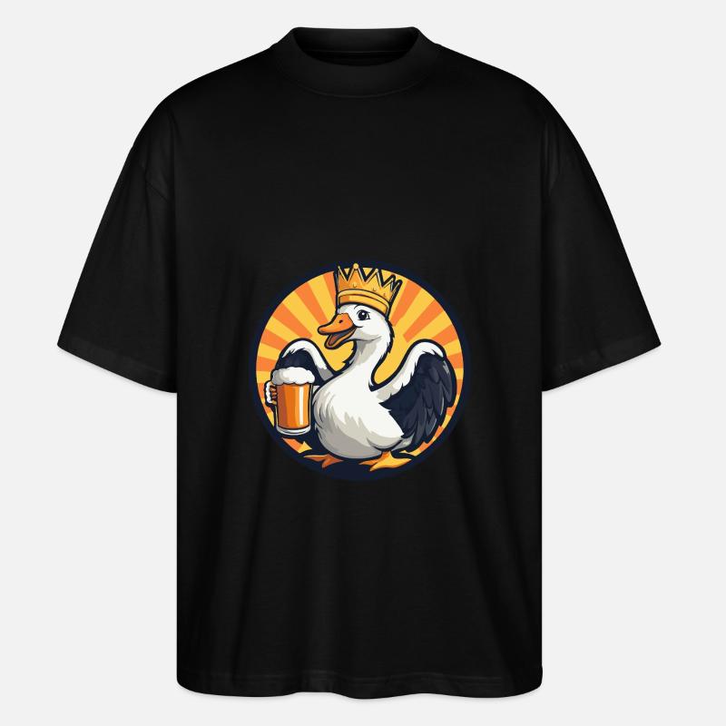 Gans Bier - Stanley/Stella Oversized Unisex Bio T-Shirt Blaster 2.0 - Schwarz