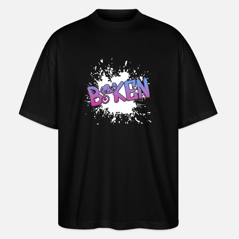 Biken Downhill - Stanley/Stella Oversized Unisex Bio T-Shirt Blaster 2.0 - Schwarz