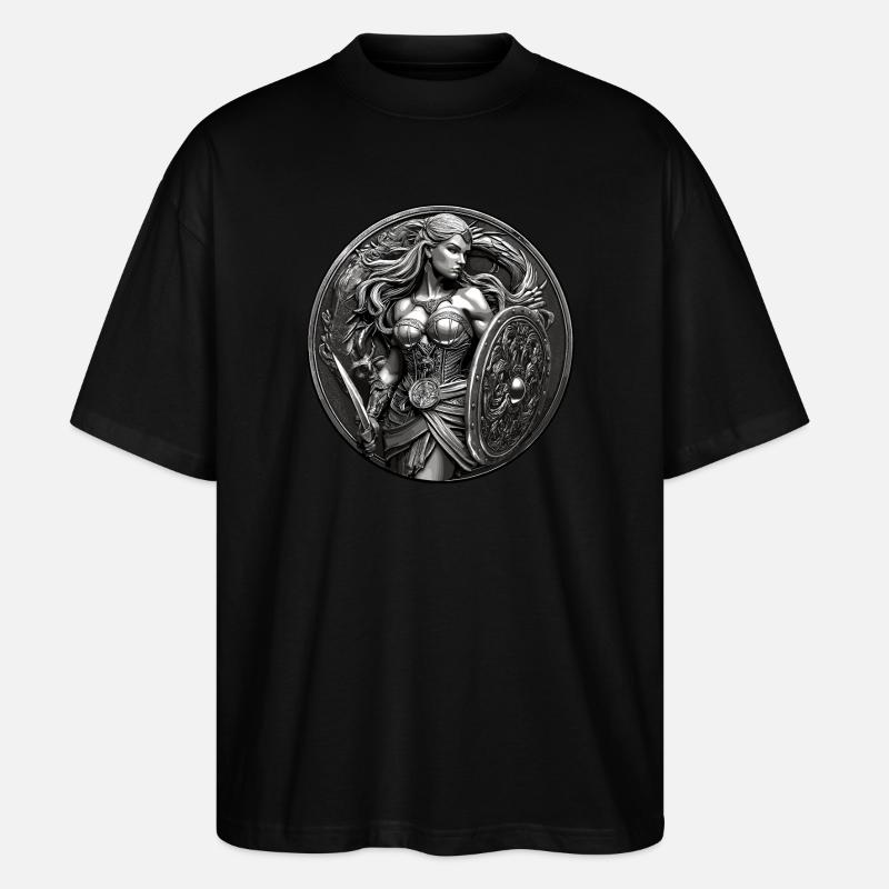 Bouclier Maiden Viking Vikings Viking Warrior - T-shirt bio Blaster 2.0 coupe oversize Stanley/Stella Unisexe - noir