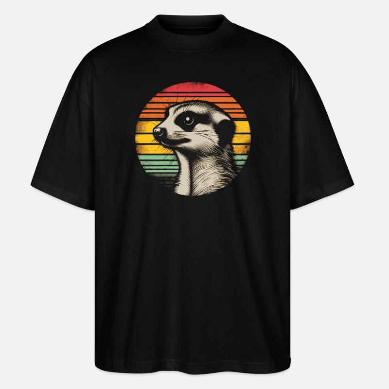 Suricate Rétro - T-shirt bio Blaster 2.0 coupe oversize Stanley/Stella Unisexe - noir