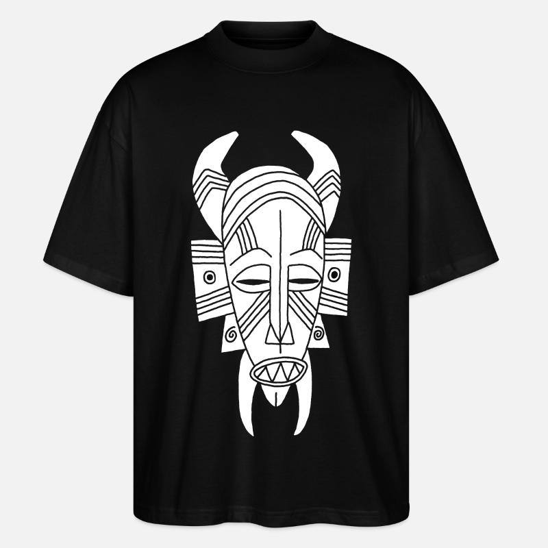 Afrikanischer weißer Dämon - Stanley/Stella Oversized Unisex Bio T-Shirt Blaster 2.0 - Schwarz