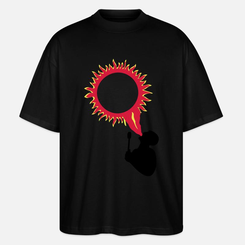 Feuerspucker - Stanley/Stella Oversized Unisex Bio T-Shirt Blaster 2.0 - Schwarz