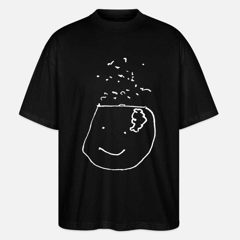 brain - Stanley/Stella Oversized Unisex Bio T-Shirt Blaster 2.0 - Schwarz
