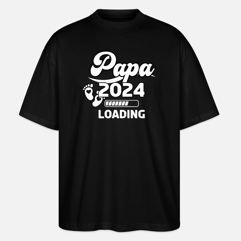 Daddy 2024 Loading - Stanley/Stella Oversized Unisex Organic T-shirt Blaster 2.0 - black