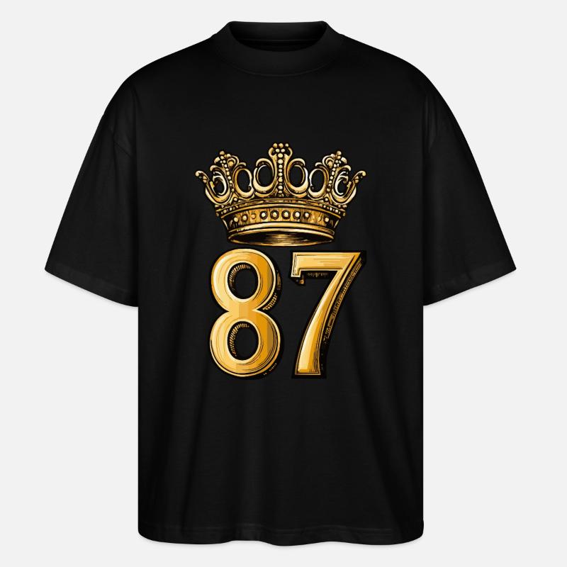 87 Number Krone - Stanley/Stella Oversized Unisex Organic T-shirt Blaster 2.0 - black