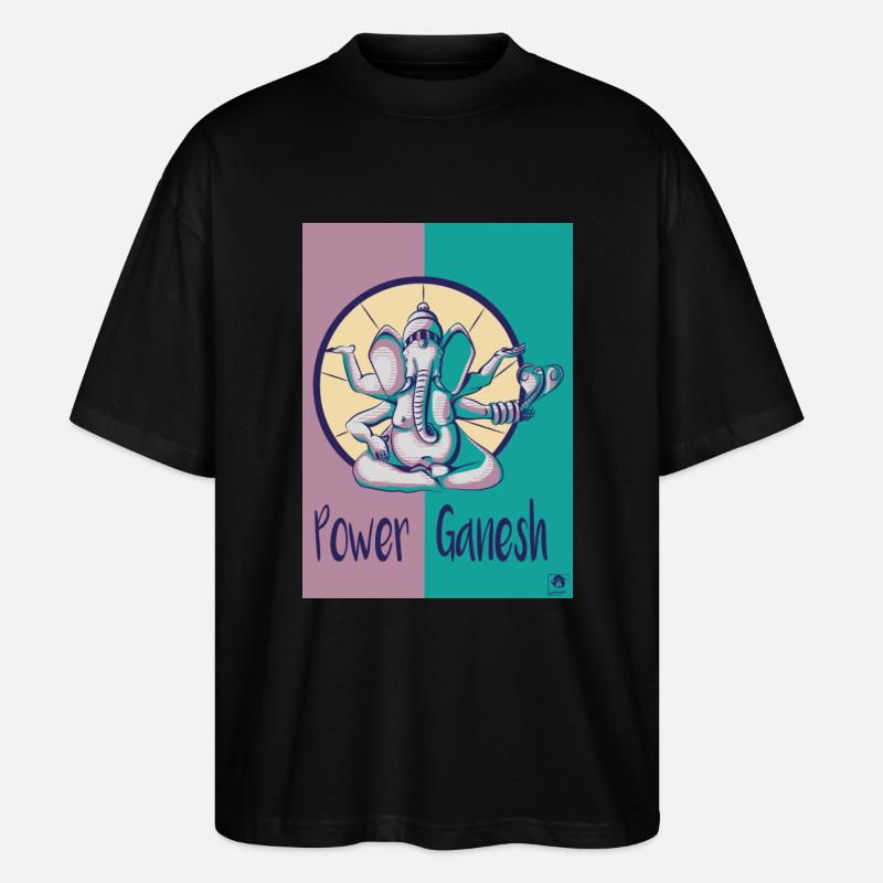Power Ganesh - T-shirt bio Blaster 2.0 coupe oversize Stanley/Stella Unisexe - noir