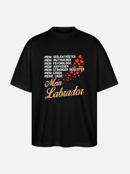 Labrador - Mein - Stanley/Stella Oversized Unisex Bio T-Shirt Blaster 2.0 - Schwarz