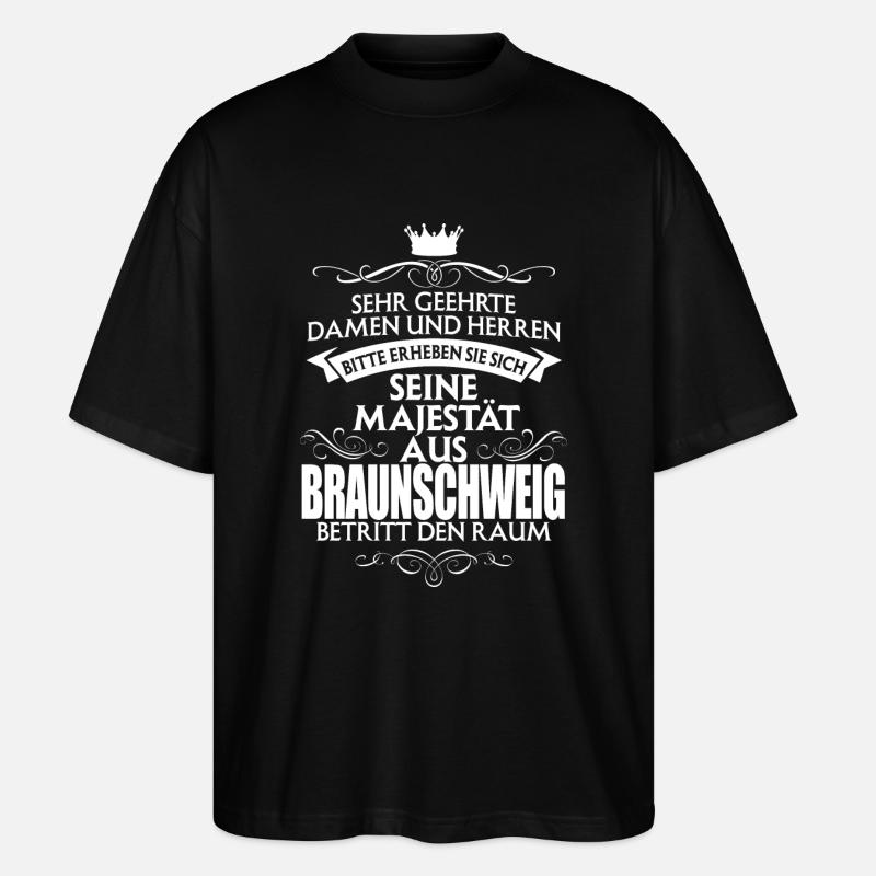 BRAUNSCHWEIG - Majestät - Stanley/Stella Oversized Unisex Bio T-Shirt Blaster 2.0 - Schwarz
