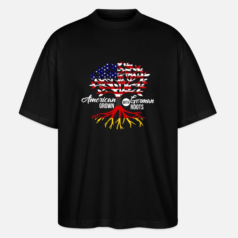 American German - Stanley/Stella Oversized Unisex Bio T-Shirt Blaster 2.0 - Schwarz