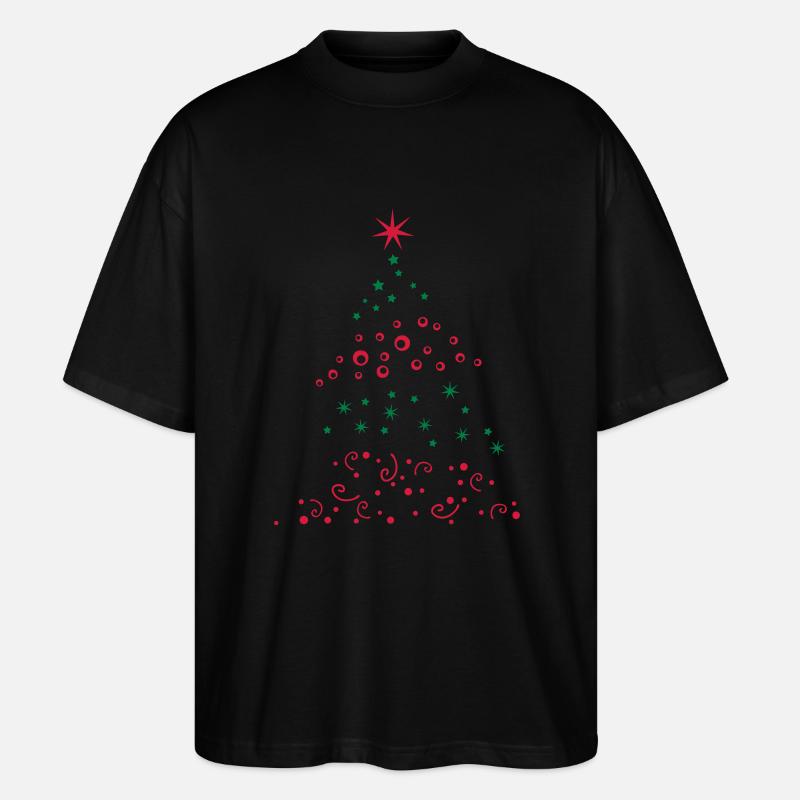 Weihnachtsbaum, Christbaum - Stanley/Stella Oversized Unisex Bio T-Shirt Blaster 2.0 - Schwarz