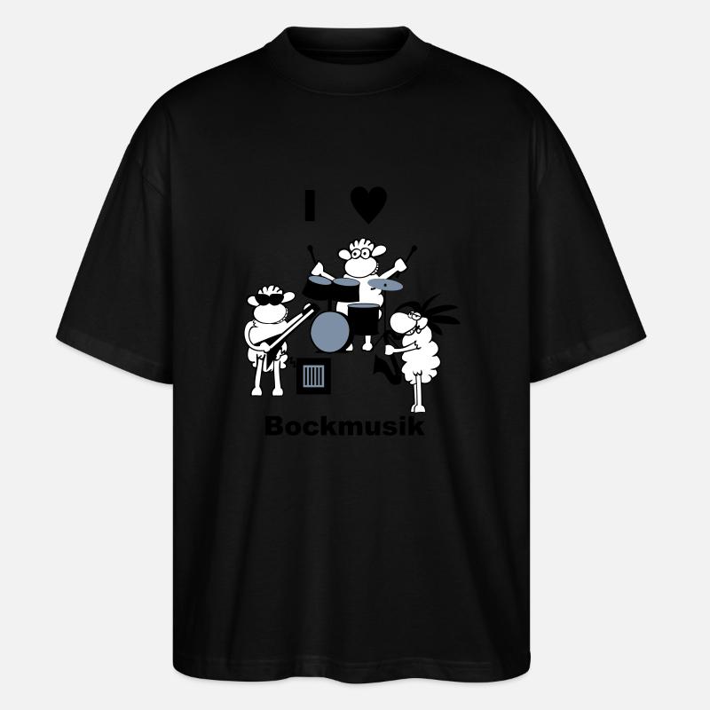 j'aime Bock Musique - T-shirt bio Blaster 2.0 coupe oversize Stanley/Stella Unisexe - noir