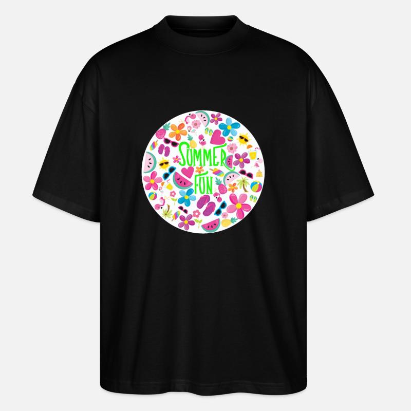 Summer Fun - Stanley/Stella Oversized Unisex Organic T-shirt Blaster 2.0 - black