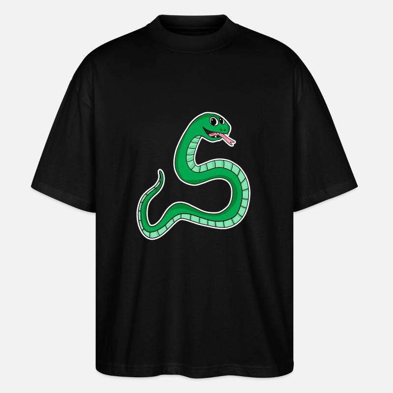 Serpent - Serpent vert - T-shirt bio Blaster 2.0 coupe oversize Stanley/Stella Unisexe - noir