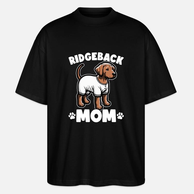 Rhodesian Ridgeback Dog Rhodesian Ridgebacks - Stanley/Stella Oversized Unisex Organic T-shirt Blaster 2.0 - black
