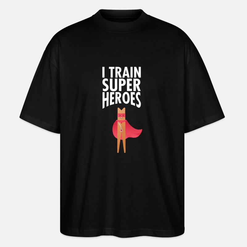 I Train Superheroes - T-shirt bio Blaster 2.0 coupe oversize Stanley/Stella Unisexe - noir