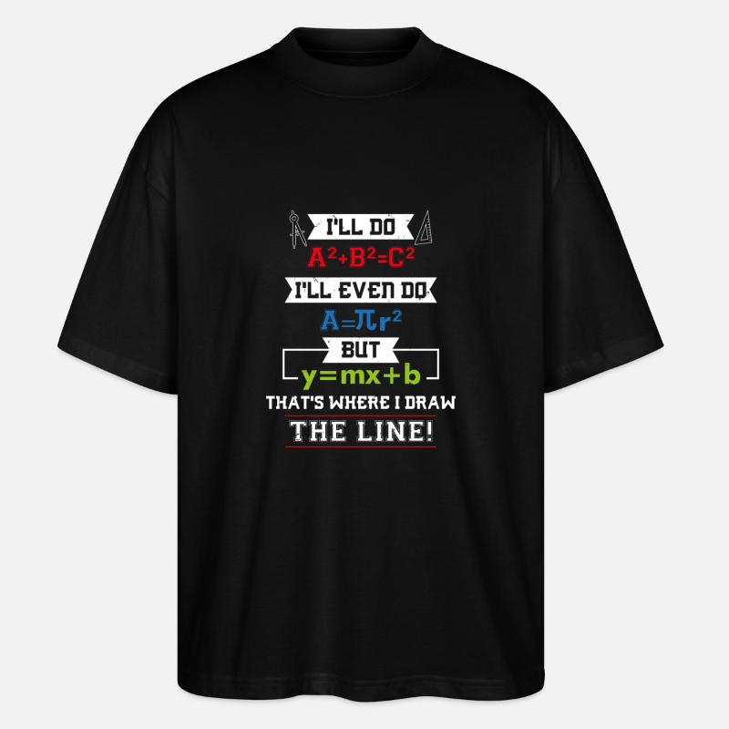 Math Math Teacher Gifts - Stanley/Stella Oversized Unisex Organic T-shirt Blaster 2.0 - black