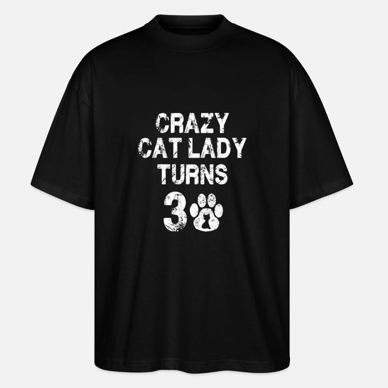 Cat lady 30 - T-shirt bio Blaster 2.0 coupe oversize Stanley/Stella Unisexe - noir