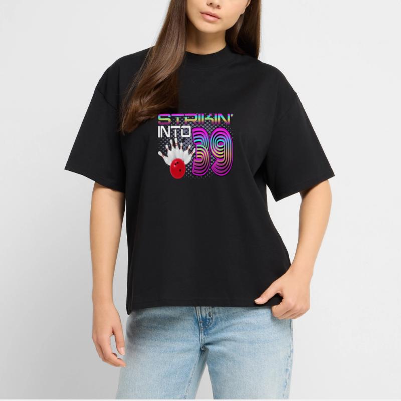 Frapper dans 39 Bowling Bowler 39e anniversaire T-shirt bio Blaster 2.0 coupe oversize Stanley/Stella Unisexe
