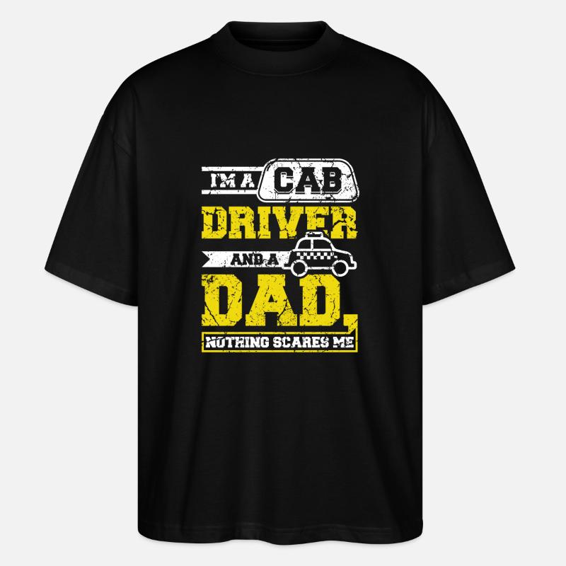 Chauffeur de taxi et papa - T-shirt bio Blaster 2.0 coupe oversize Stanley/Stella Unisexe - noir