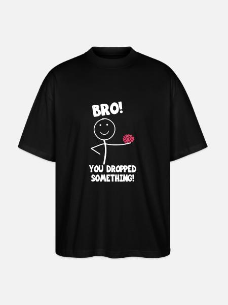 Stick figure brain - Stanley/Stella Oversized Unisex Organic T-shirt Blaster 2.0 - black