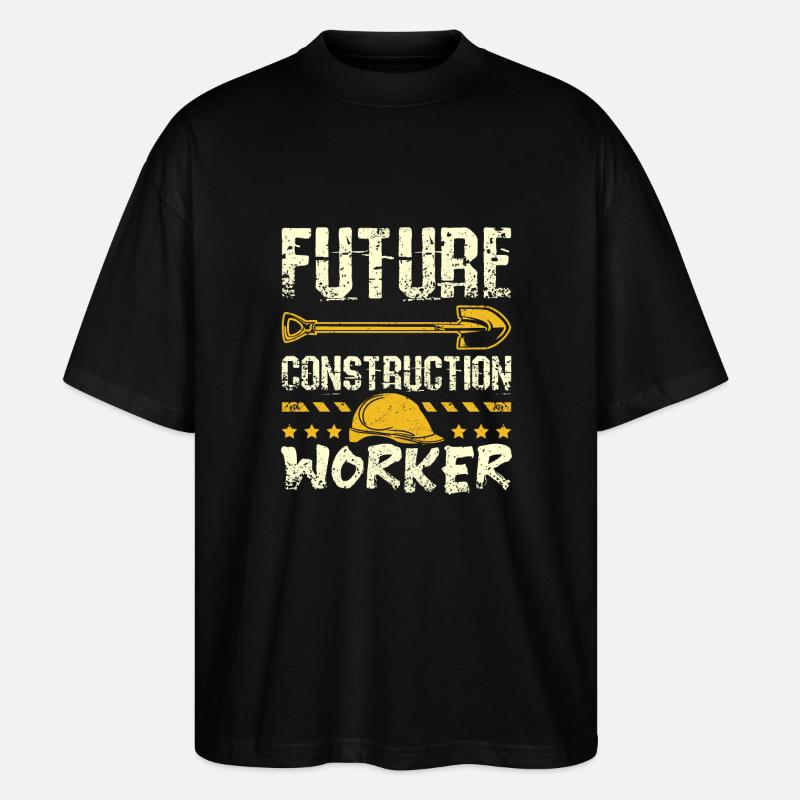 Future construction worker - Stanley/Stella Oversized Unisex Bio T-Shirt Blaster 2.0 - Schwarz