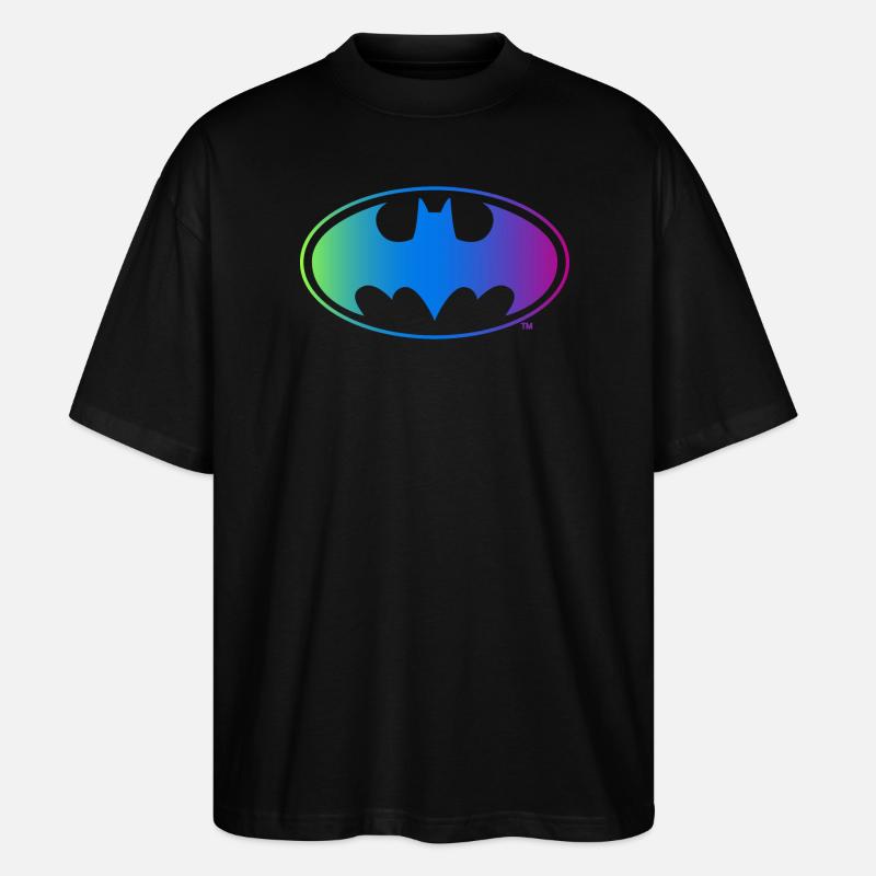Batman Neon Logo bunt - Stanley/Stella Oversized Unisex Bio T-Shirt Blaster 2.0 - Schwarz