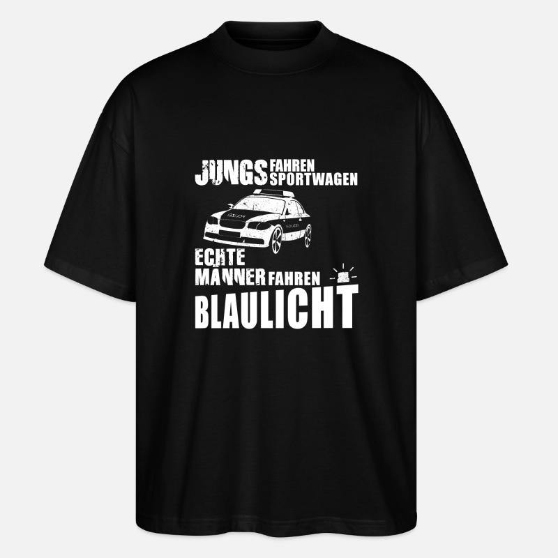 Polizei Männer - Stanley/Stella Oversized Unisex Bio T-Shirt Blaster 2.0 - Schwarz