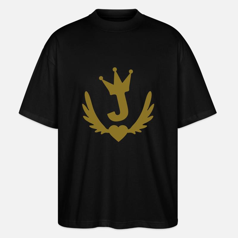 j_real_winged_heart - Stanley/Stella Oversized Unisex Bio T-Shirt Blaster 2.0 - Schwarz