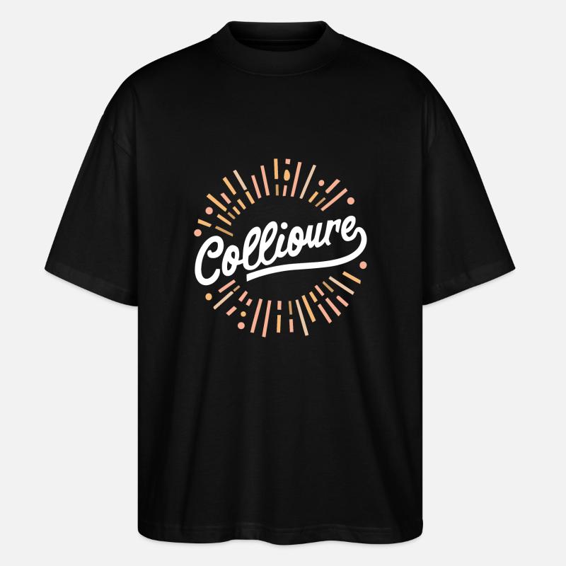Collioure - T-shirt bio Blaster 2.0 coupe oversize Stanley/Stella Unisexe - noir