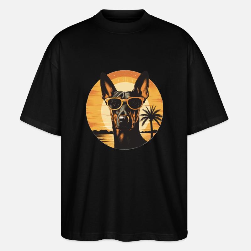 Dobermann - Stanley/Stella Oversized Unisex Bio T-Shirt Blaster 2.0 - Schwarz