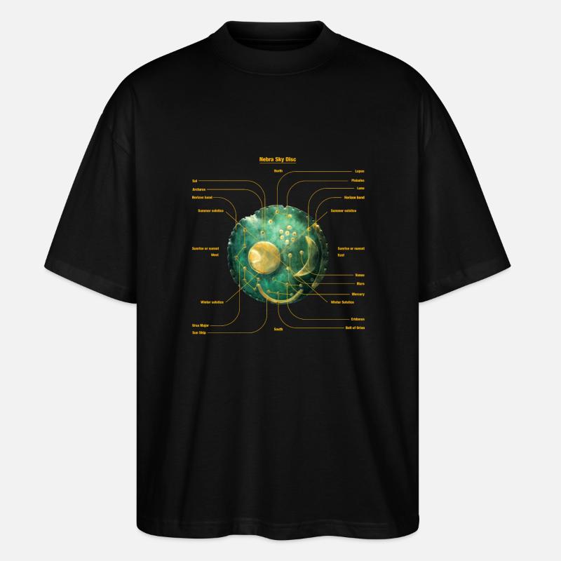 Himmelsscheibe - Stanley/Stella Oversized Unisex Bio T-Shirt Blaster 2.0 - Schwarz