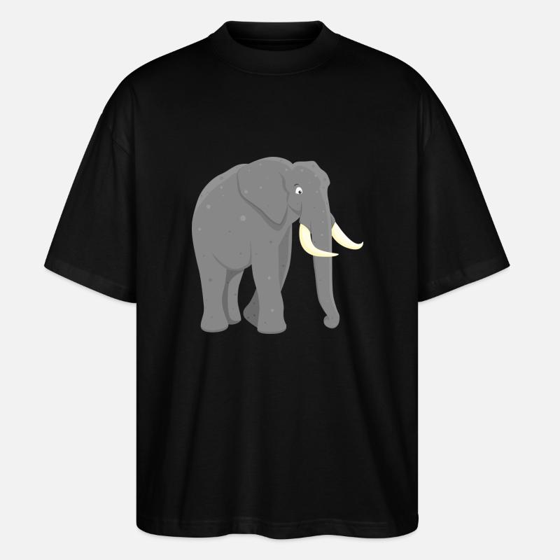 Afrikanischer Elefant - Stanley/Stella Oversized Unisex Bio T-Shirt Blaster 2.0 - Schwarz