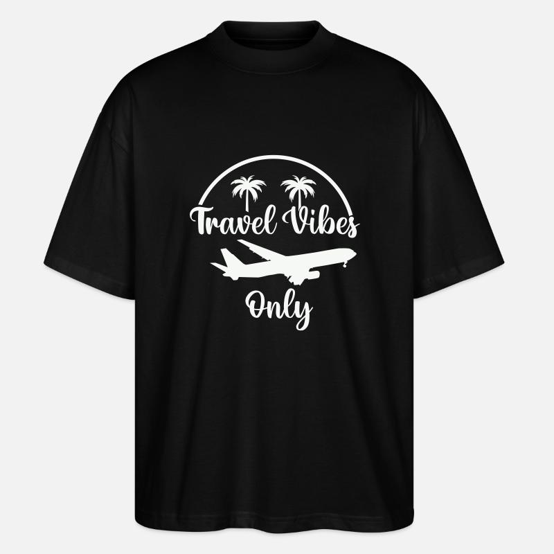 Travel Vibes Only - Stanley/Stella Oversized Unisex Bio T-Shirt Blaster 2.0 - Schwarz