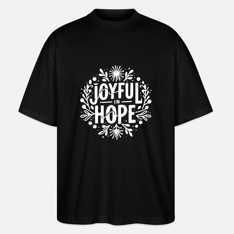 Joyeux dans l’espérance - T-shirt bio Blaster 2.0 coupe oversize Stanley/Stella Unisexe - noir