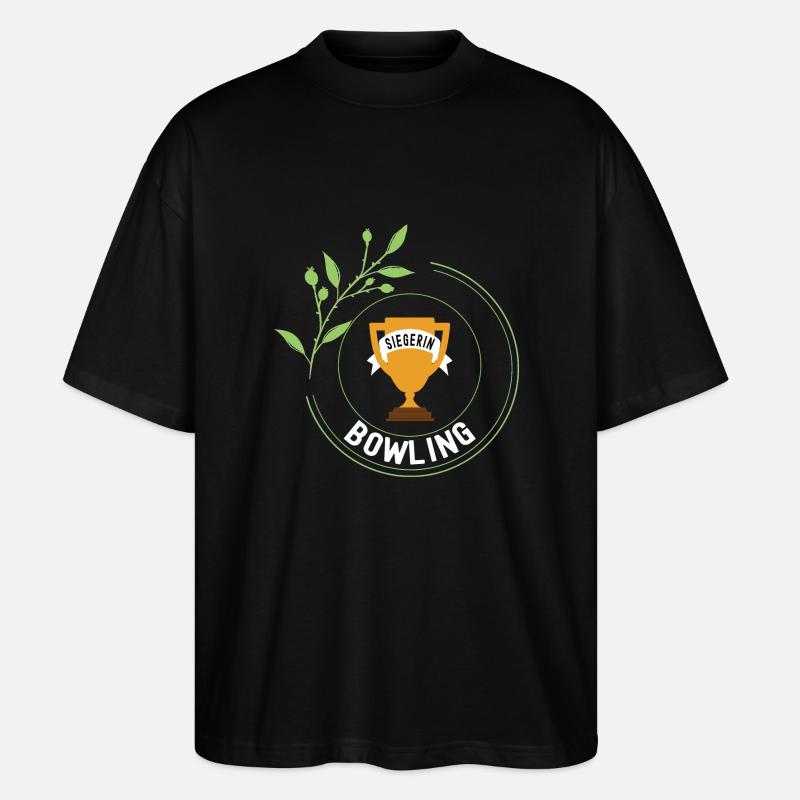 Bowling Siegerin Gewinner Turnier Meisterschaft - Stanley/Stella Oversized Unisex Bio T-Shirt Blaster 2.0 - Schwarz