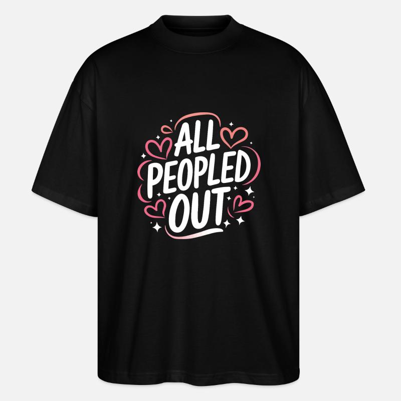 Introverti, antisocial, introverti - T-shirt bio Blaster 2.0 coupe oversize Stanley/Stella Unisexe - noir