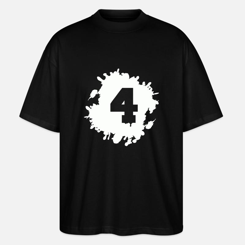 4 klecks - Stanley/Stella Oversized Unisex Bio T-Shirt Blaster 2.0 - Schwarz